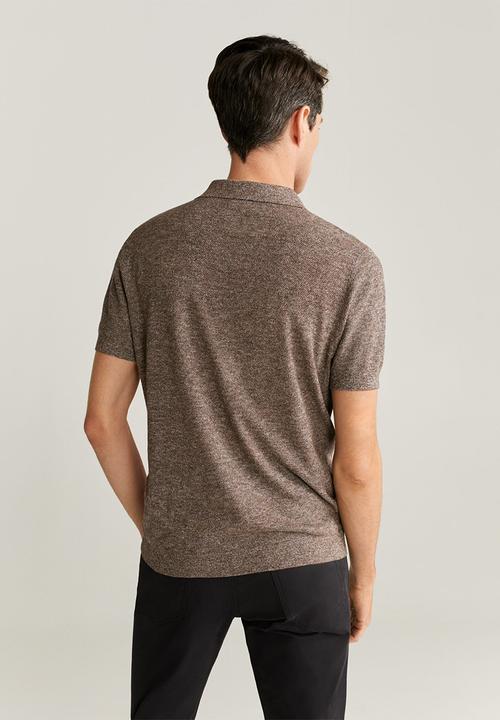 MANGO - Oasis polo - brown