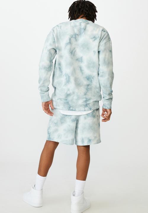 Factorie - Oversized tie dye crew - blue tie dye