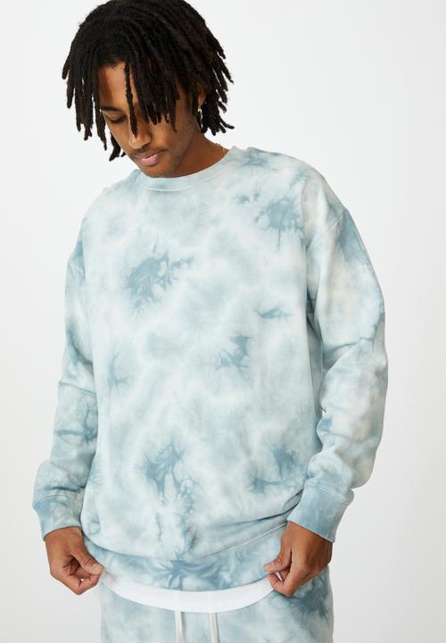 Factorie - Oversized tie dye crew - blue tie dye