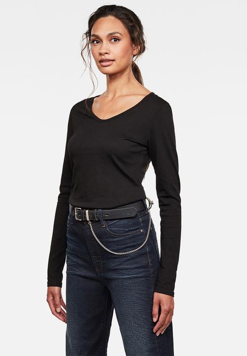 G-STAR - Core eyben slim u t wmn l\s - white