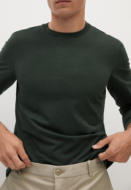 MANGO - Gareth T-shirt - khaki