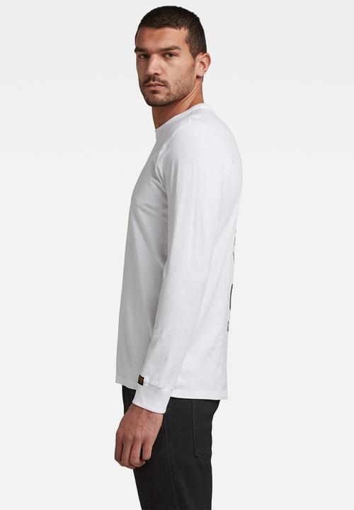 G-STAR - G-star reflective multi graphic r l\s tee - white