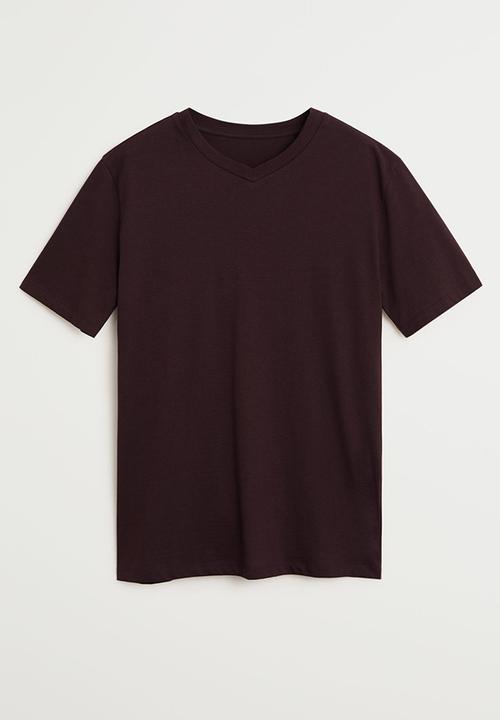 MANGO - Chelsea T-shirt - burgundy 