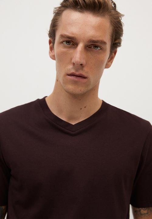 MANGO - Chelsea T-shirt - burgundy 
