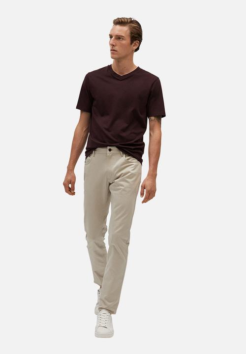 MANGO - Chelsea T-shirt - burgundy 