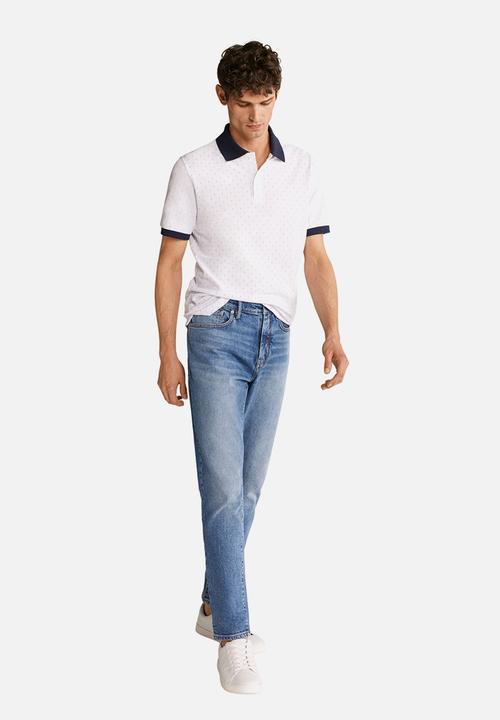 MANGO - Geo polo - white