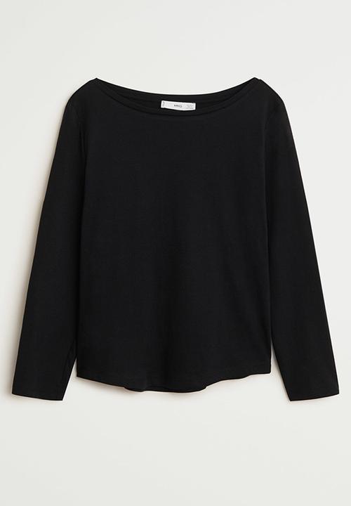 MANGO - T-shirt saco - black
