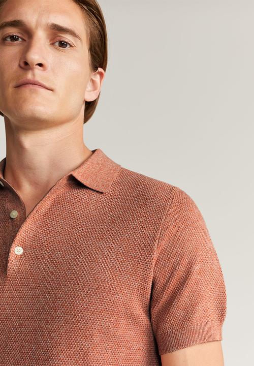 MANGO - Woody polo - dirty pink