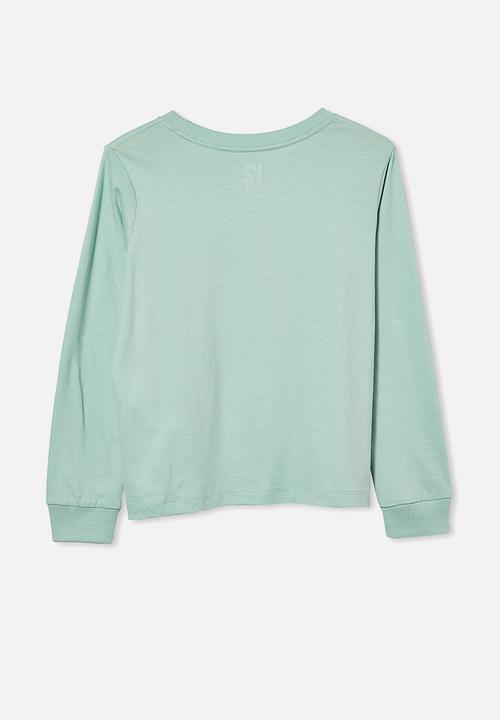 Free by Cotton On - Girls classic long sleeve tee - green 