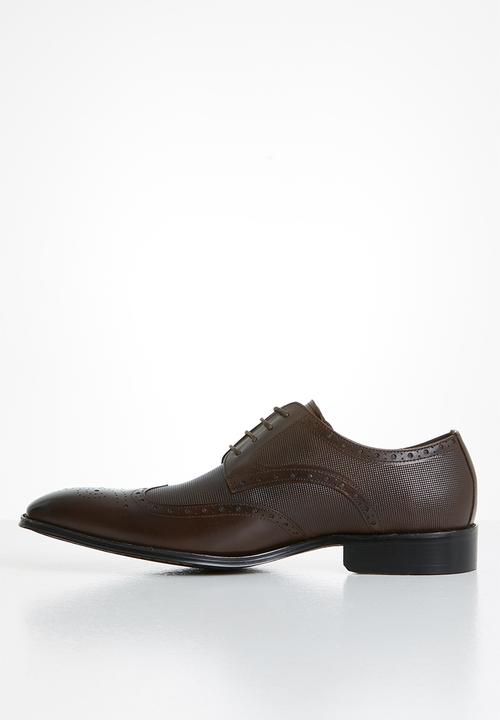 POLO - Gibson leather pin punch wing cap - brown