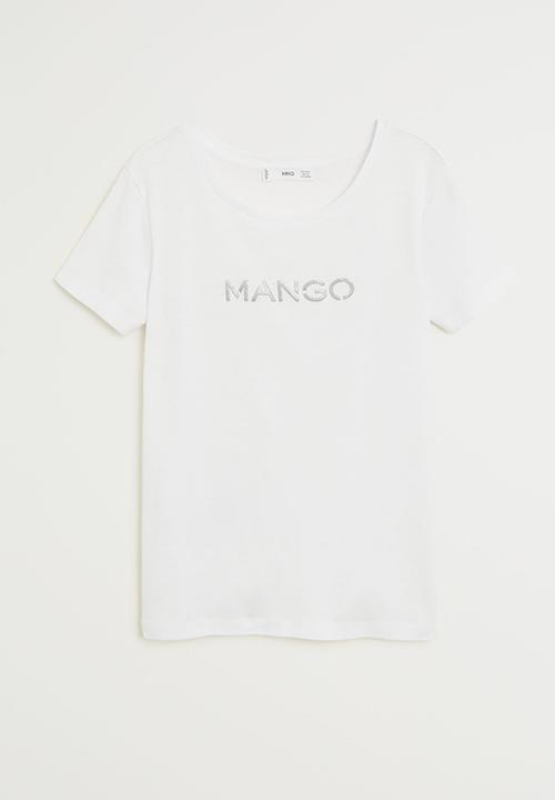 MANGO - T-shirt carmiseta - white