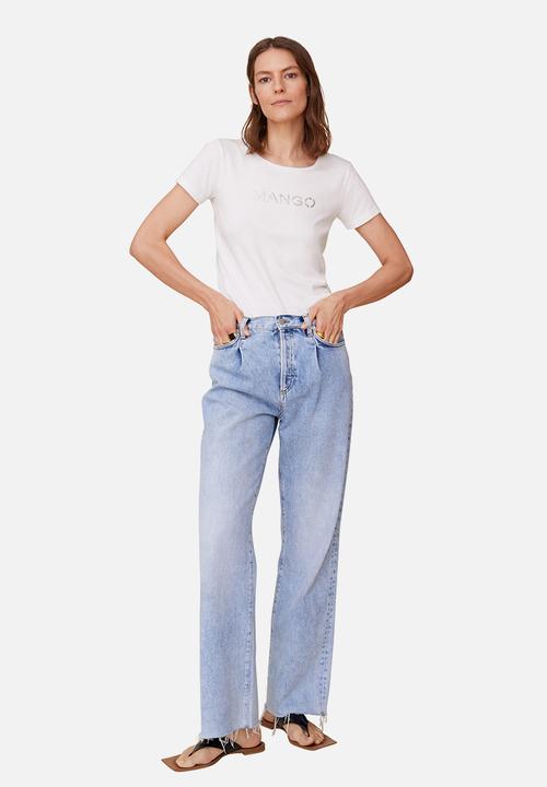 MANGO - T-shirt carmiseta - white