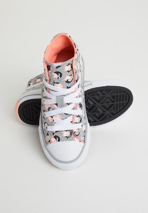 Converse - Chuck taylor all star penguin print hi - ash stone