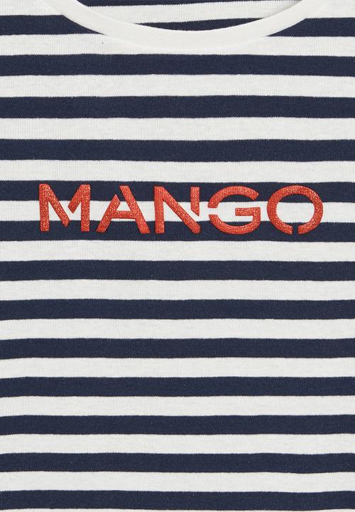 MANGO - T-shirt carmiseta - white & black