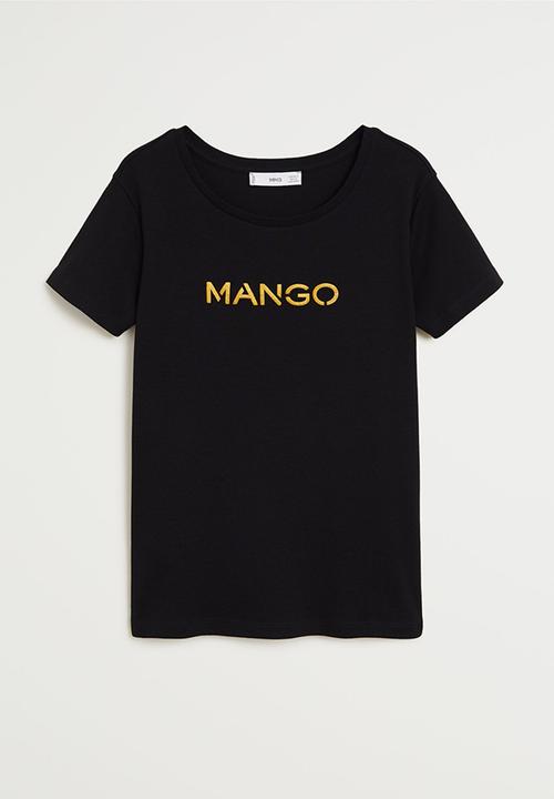 MANGO - T-shirt carmiseta - black