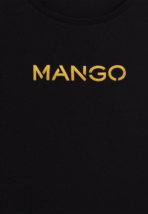 MANGO - T-shirt carmiseta - black