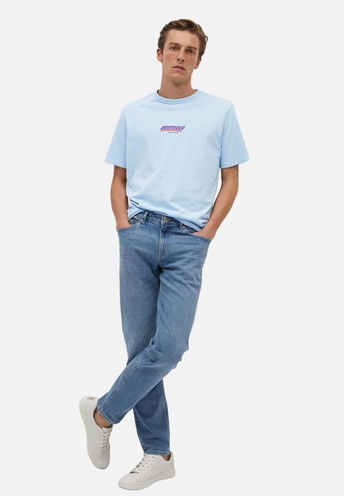 MANGO - Embro-i T-shirt - blue