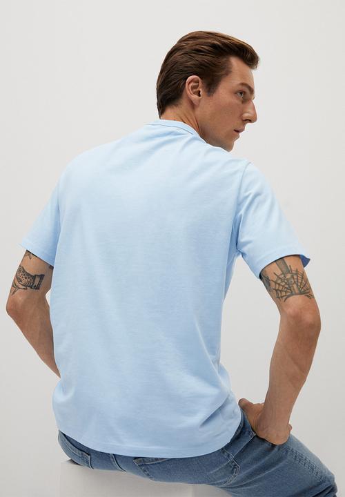 MANGO - Embro-i T-shirt - blue