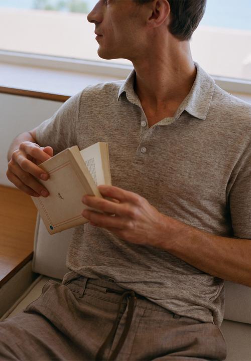 MANGO - Amberes polo - beige
