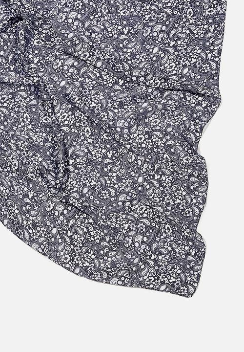 Rubi - Versatile scarf - nola paisley black