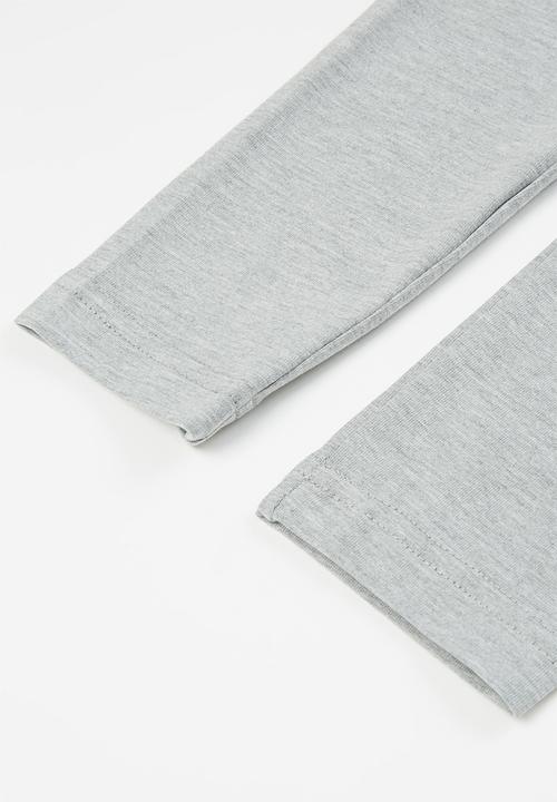 Pop Candy - Younger girls 2 pack leggings - light pink & grey