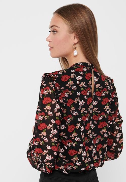 Jacqueline de Yong - Chili long sleeve top - multi 