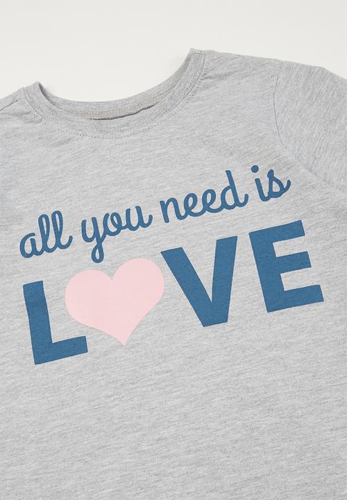 Pop Candy - Younger girls pj set - grey & navy