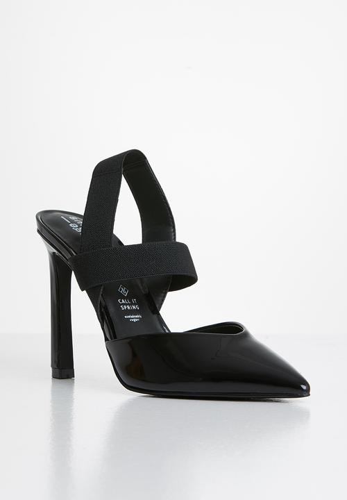 Call It Spring - Blossom heel - black