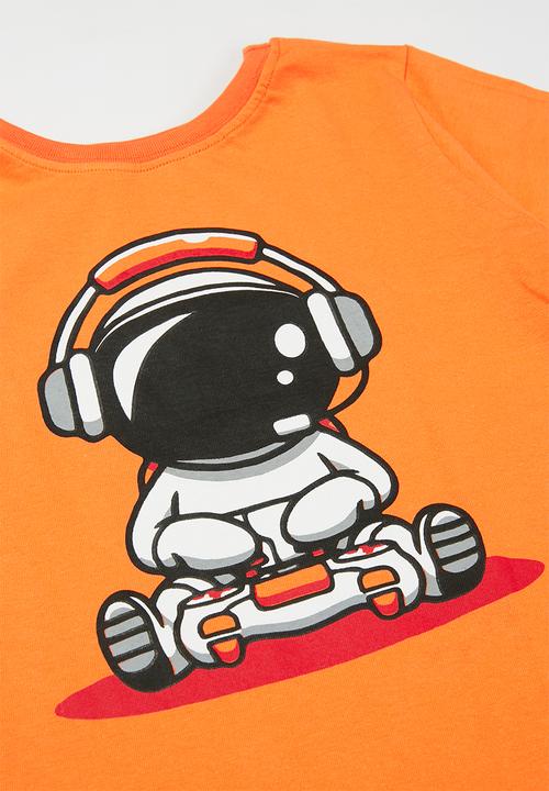 Pop Candy - Younger boys pj set - orange & grey