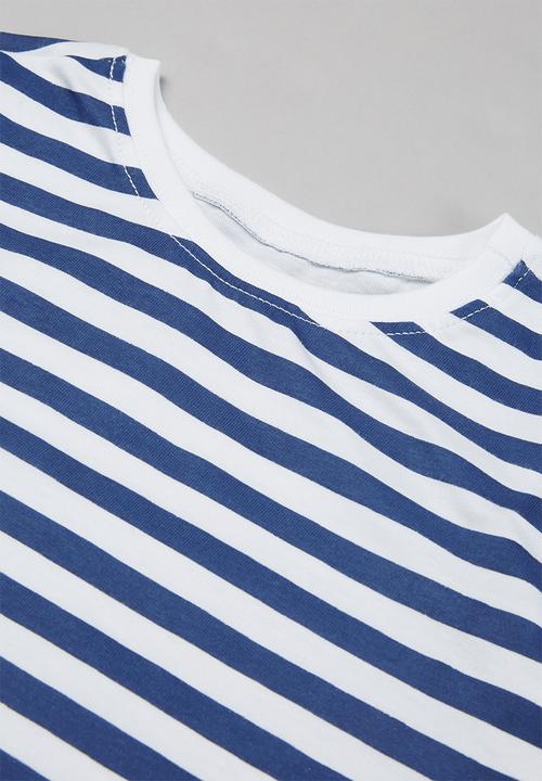 Pop Candy - Younger girls 2 pack printed tees - white & navy