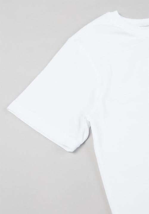 Pop Candy - Younger girls 2 pack printed tees - white & navy
