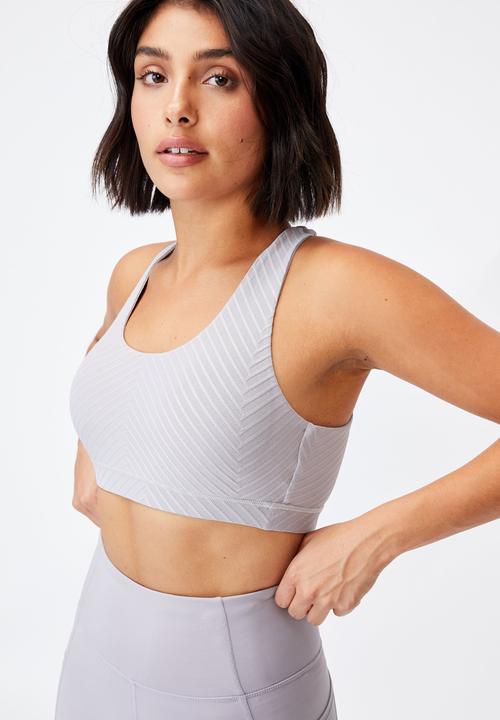 Cotton On - Workout cut out crop - quail texture