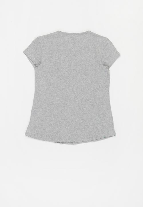 POLO - Girls Tiana dot printed short sleeve tee - grey