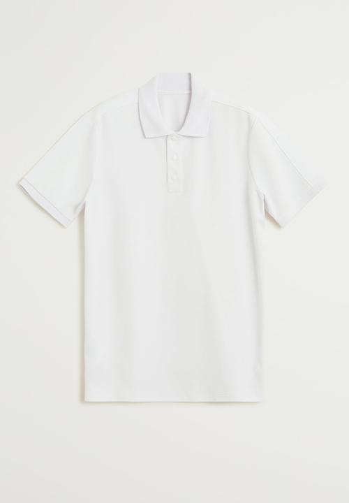 MANGO - Athan polo - white