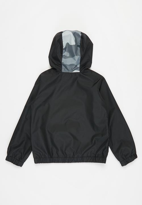 Converse - Cnvb camo colourblock wind jacket - black & grey