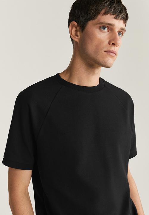 MANGO - T-shirt eudor - black