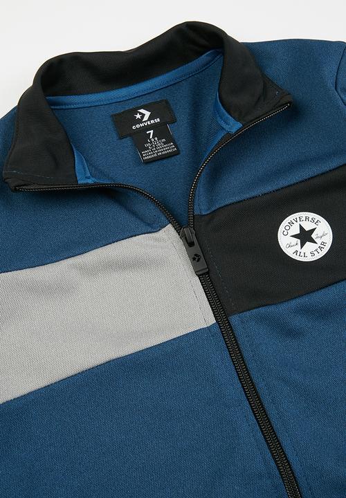 Converse - Cnvb colourblock track jacket - cape blue heather