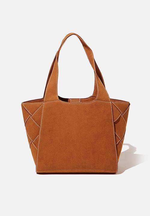 Rubi - Soft woven tote - tan