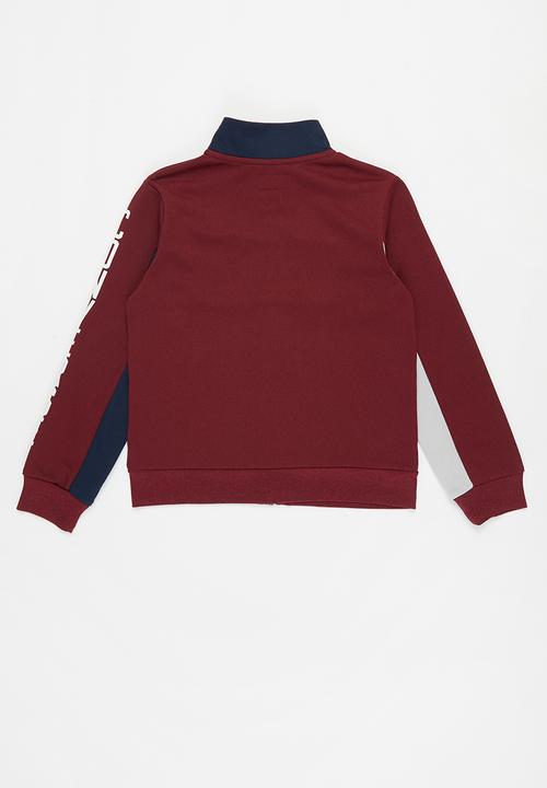 Converse - Cnvb colourblock track jacket - team red heather