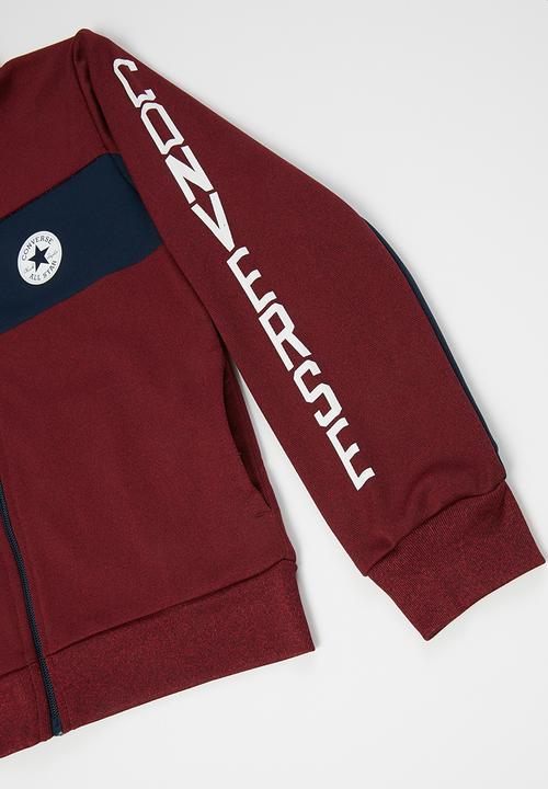 Converse - Cnvb colourblock track jacket - team red heather