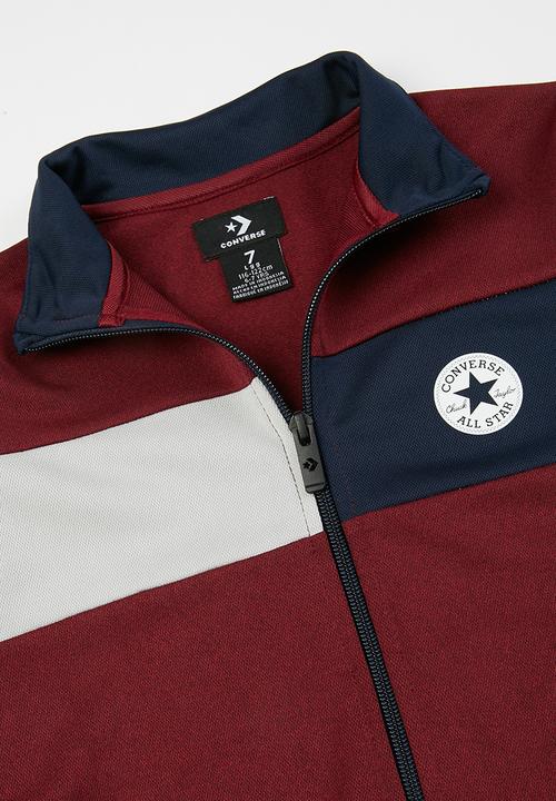 Converse - Cnvb colourblock track jacket - team red heather