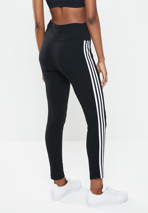 adidas Originals - High waisted tights - black & white