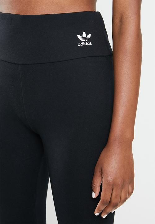 adidas Originals - High waisted tights - black & white