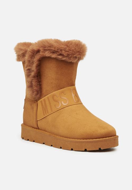 Miss Black - Rae slipper boot - tan