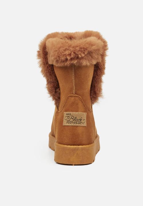Miss Black - Rae slipper boot - tan