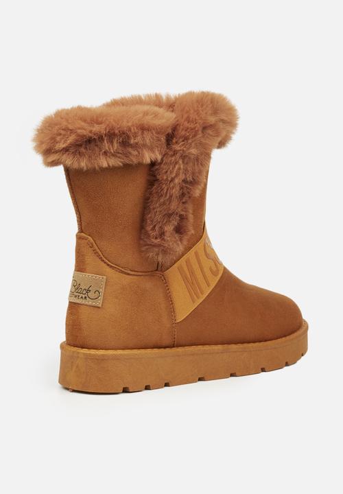 Miss Black - Rae slipper boot - tan