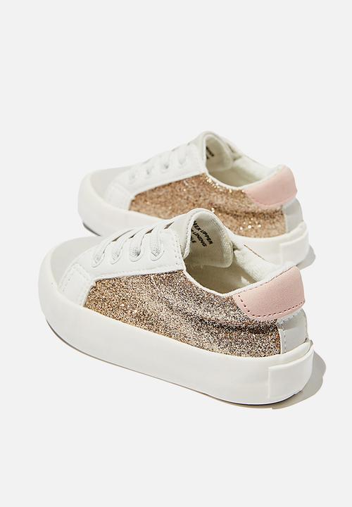 Cotton On - Mini tibi trainer - gold glitter 