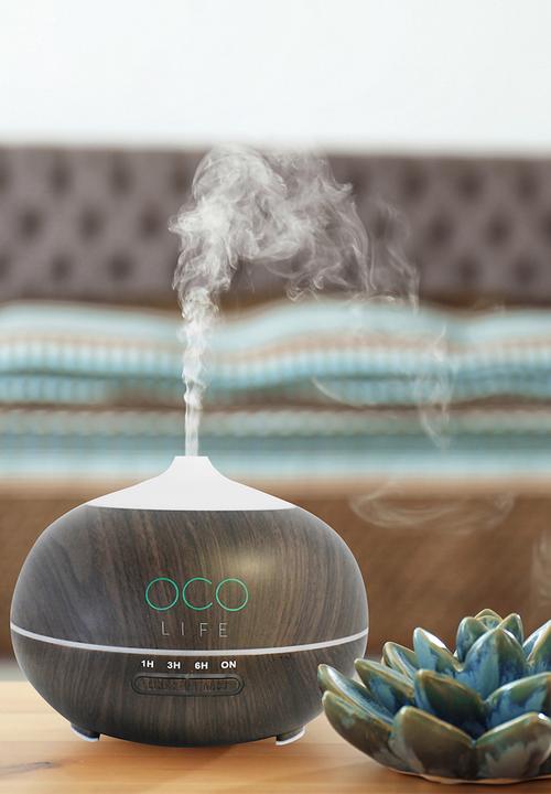 OCO Life  - The Zen - Dark Wood Diffuser with 2 Oils Breathe &  Reawaken