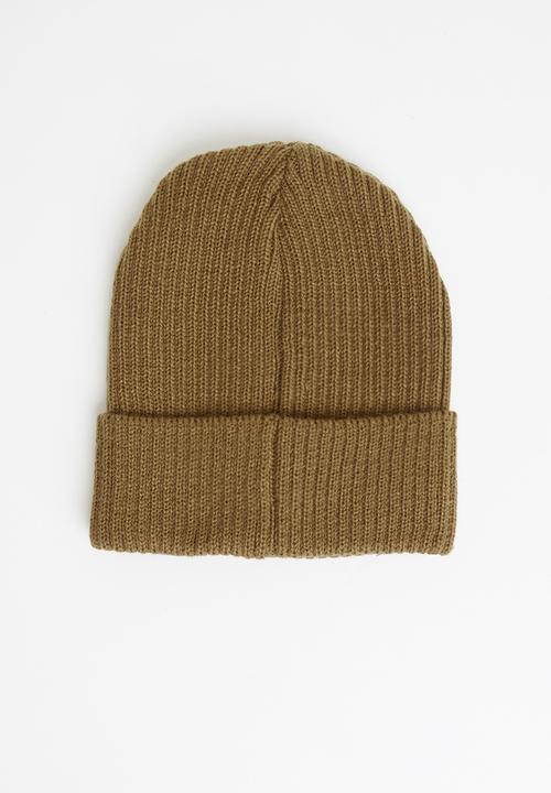 Superbalist - Rib turn up beanie - brown