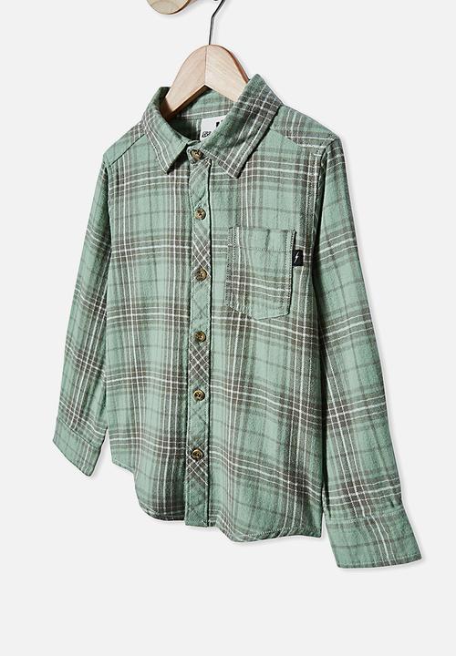 Cotton On - Rugged long sleeve shirt - green 